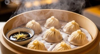 Xiaolongbao soup dumplings — famous Chinese - foods that start with X.
