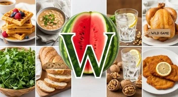 Assorted foods that start with W