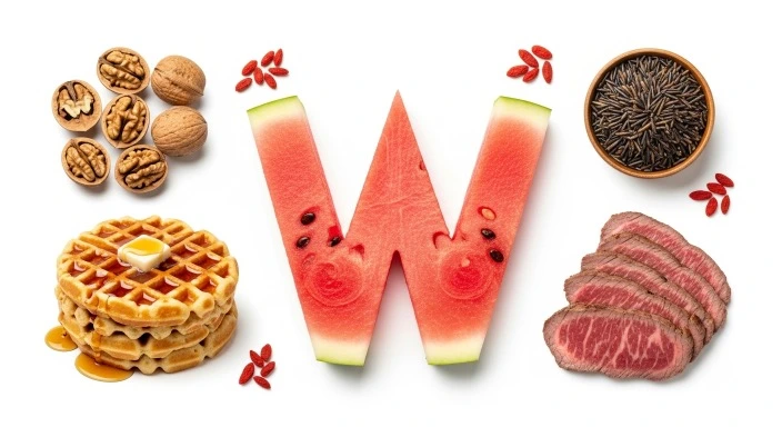 Assorted foods that start with W